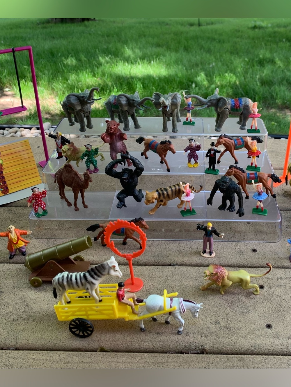 Circus Playset Over 50 pieces of Animals Clowns Trapeze by Awesome Kids